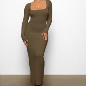 Skims soft lounge long sleeve maxi dress
